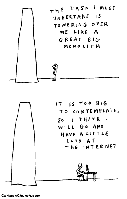 Procrastination Cartoon