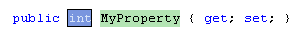 Snippet for Visual Studio 2008 properties